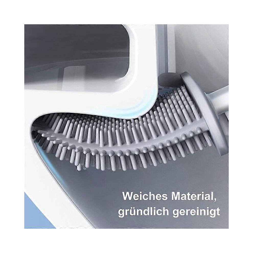 Toilet Brush,Toilet Brush and Cleaning Brush Set (Grey)