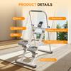 QK-7906 Stair Stepper with Resistance Bands Adjustable Pedals & Handlebar LCD Displa, Compact Home Cardio Stepper Machine