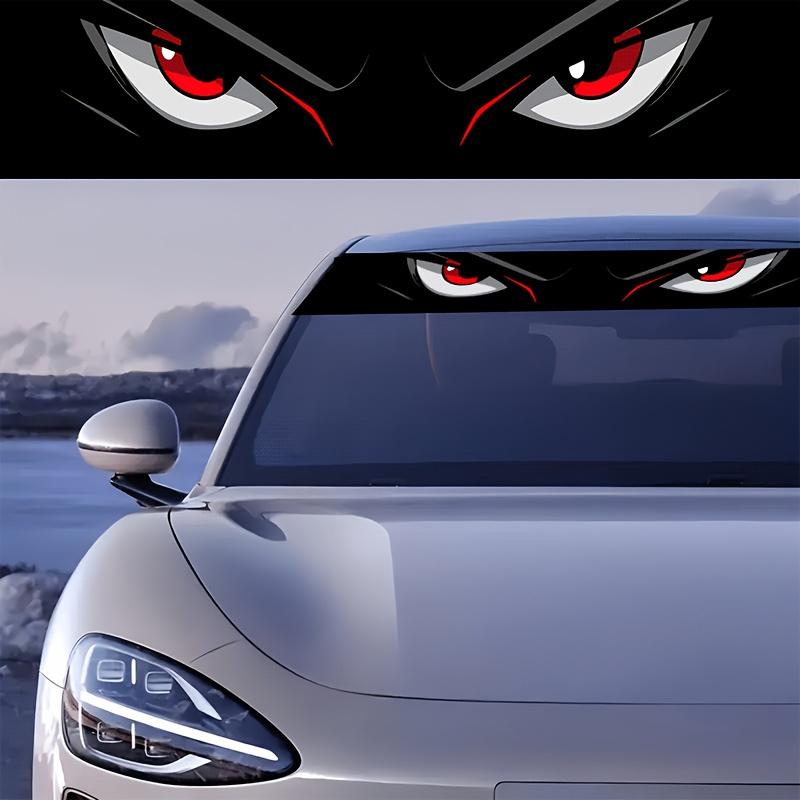 Angry Eyes Car Decals, Stylish Cartoon Car Window Stickers, Unique Auto Exterior Decor for Personality Car Styling, Trendy Car