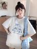 Women's Slimming White Pure Cotton Short-Sleeve T-Shirt - New Summer 2025 Collection