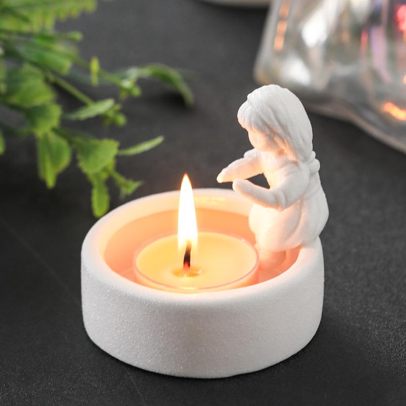 Nordic Ceramic Match Girl Candle Holder - Easter Home Decor Aroma Ornament