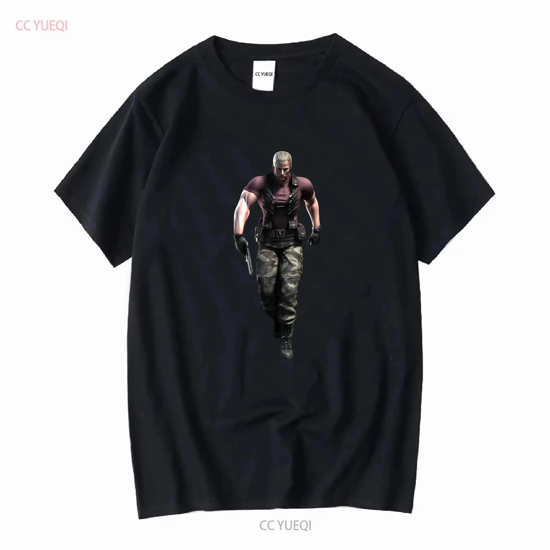 Jack Krauser Residence Evil The Darkside Chronicles Premium T shirt long or short sleeves vintage Washed Slightly graphic S разноцветный