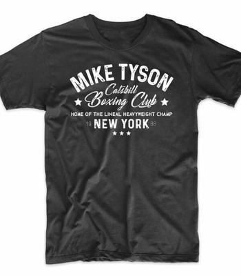 Maglietta Iron Mike Tyson Boxe nera Manica corta Dalla S alla 5XL JJ3740