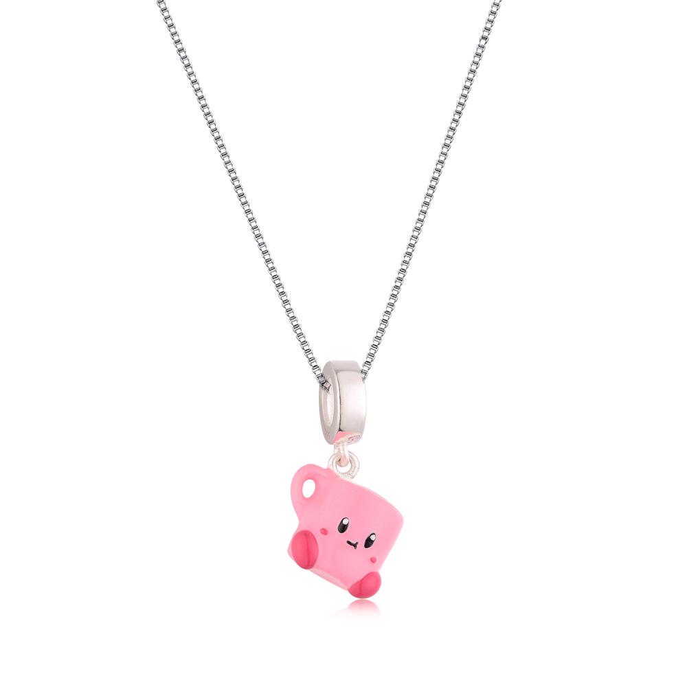Kirby Pink Charm Cartoon Pendant Jewelry