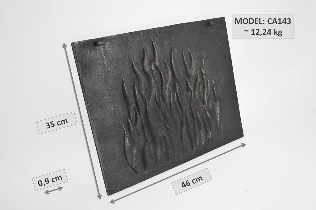 Ca143 - 46 X 35 Cm - Żeliwna Płyta Do Kominka