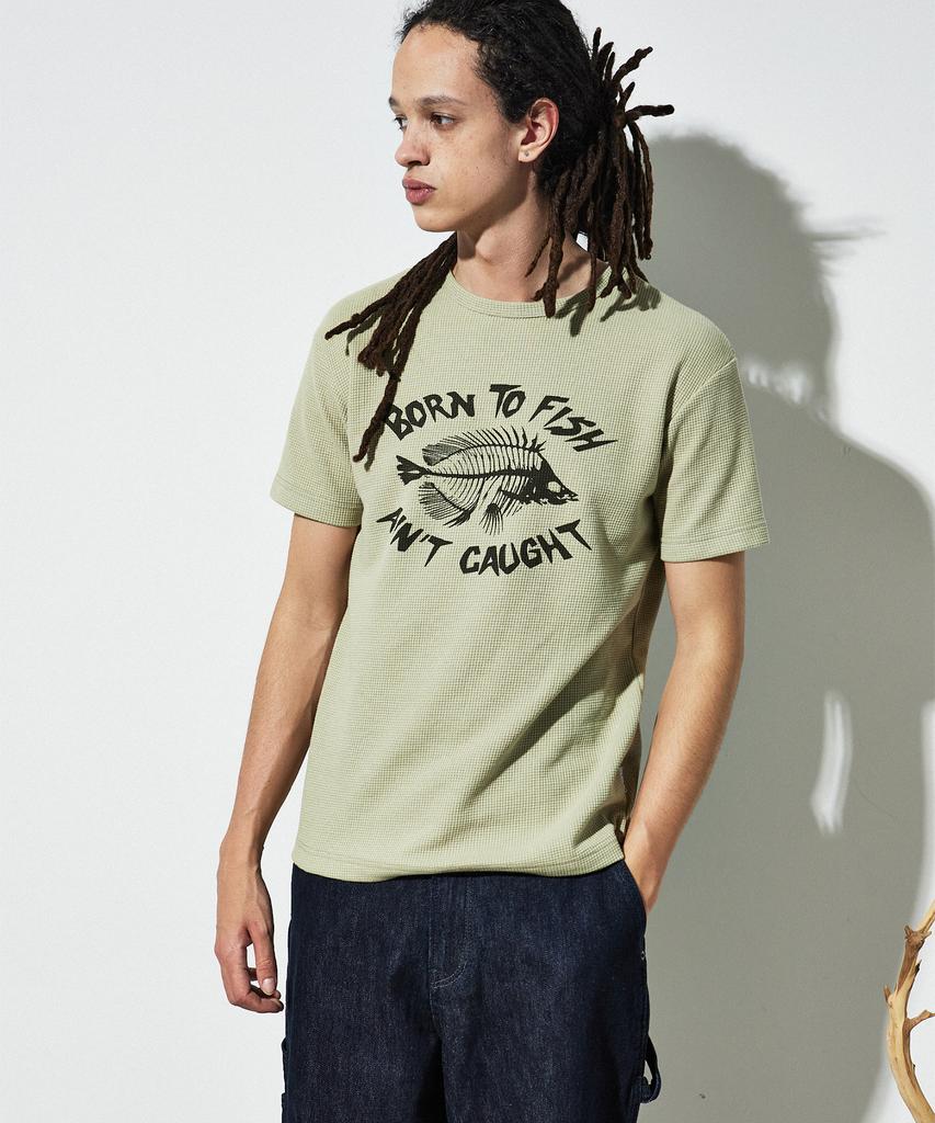 MAGOODGAN Stance 3571 Waffle Standard Fit Olive Khaki Short Sleeve Tee