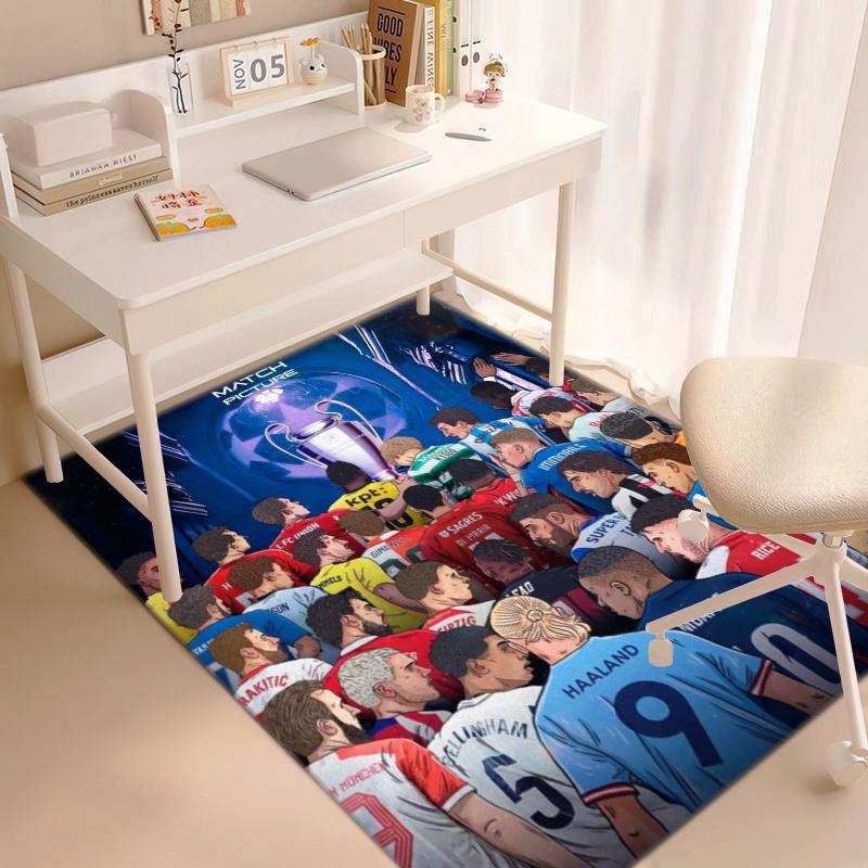 players Lamine Yamal and Erling Haaland, Vinicius Junior and Kylian Mbappé carpet is suitable for living room and bedroom office decorative carpet L1