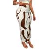 Women Fishtail Skirt Zebra Pattern Hip-Covering Maxi Skirt High Waist Office Lady Long Skirt