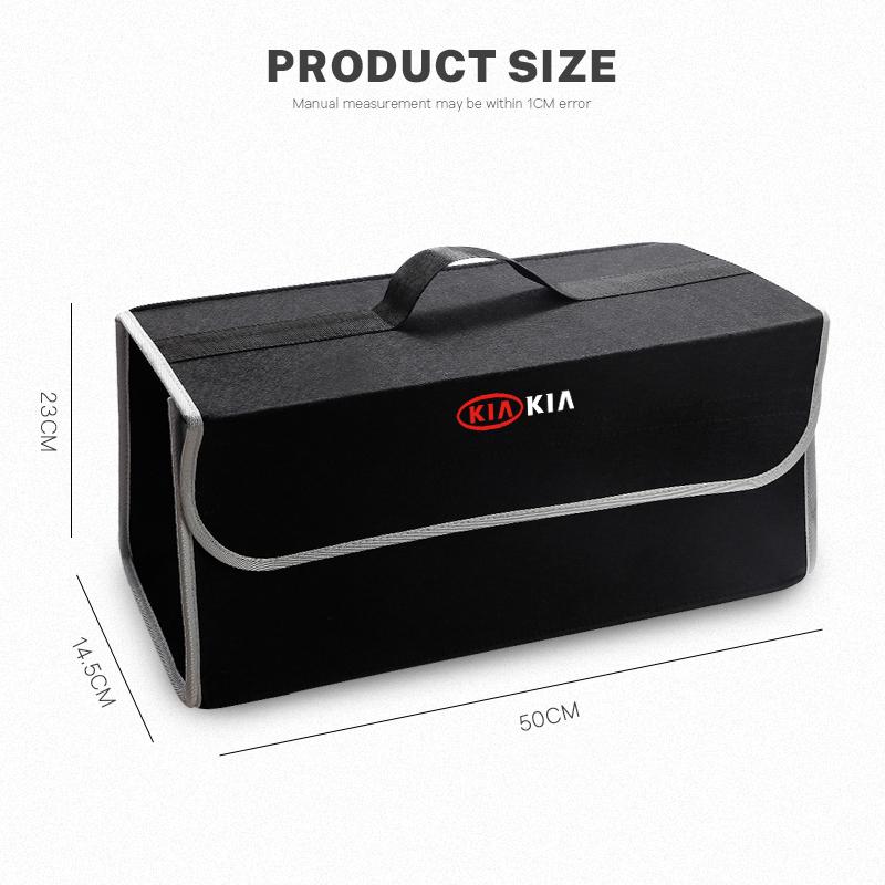 UTSZ3 Portable Car Sign Boot Organizer Travel Stowing Foldable Storage Bag For Kia Stinger Sonet Rio Forte 5 3 4 K7 K5 K8 Ray Carnival
