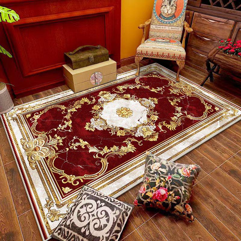 European Luxury Style Rugs Living Room Home Decoration Luxury Bedroom Carpet Washable Mat for Floor Lounge Rug Customizable