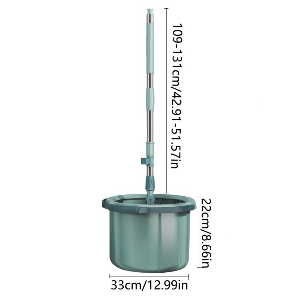 Self-separating Rotary Mop and Bucket Set Extended Handle Hand-Free Spin Floor Cleaner Tool Save Space Self Wringing