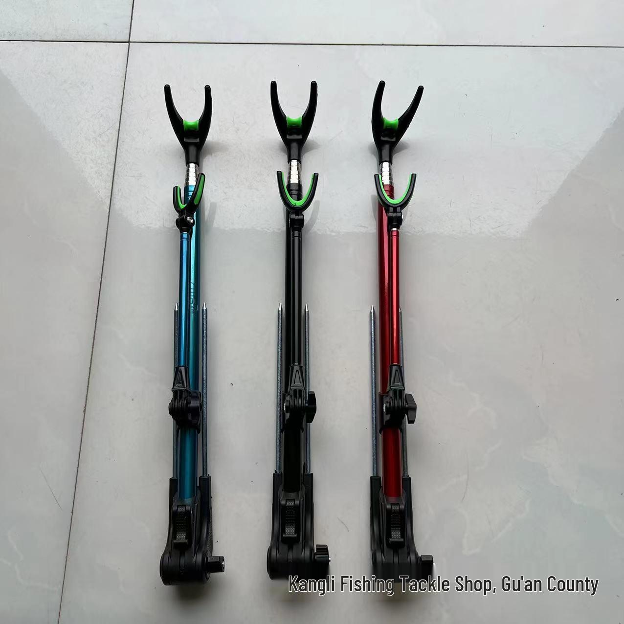 Stainless Steel Fishing Rod Holder - Thickened Colored Ground Insert Stand 1.7m with Ground Insert