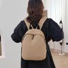 Simple Backpack Casual Commuter Backpack Large Capacity Unisex Solid Color Short Trip Outdoor Backpack School Bag