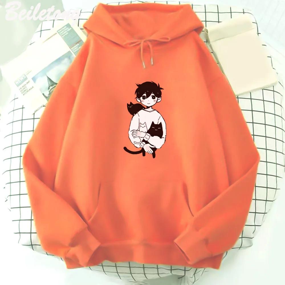 OMORI Sunny and Mewo Hoodies Kawaii Woman Pullovers Hoodie Merch  Winter Long Slevee Sweatshirt Pullover Tracksuit Cloth