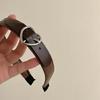 Christmas Headband with Heart Shaped Buckle Hairband Leather Hairband for Girls