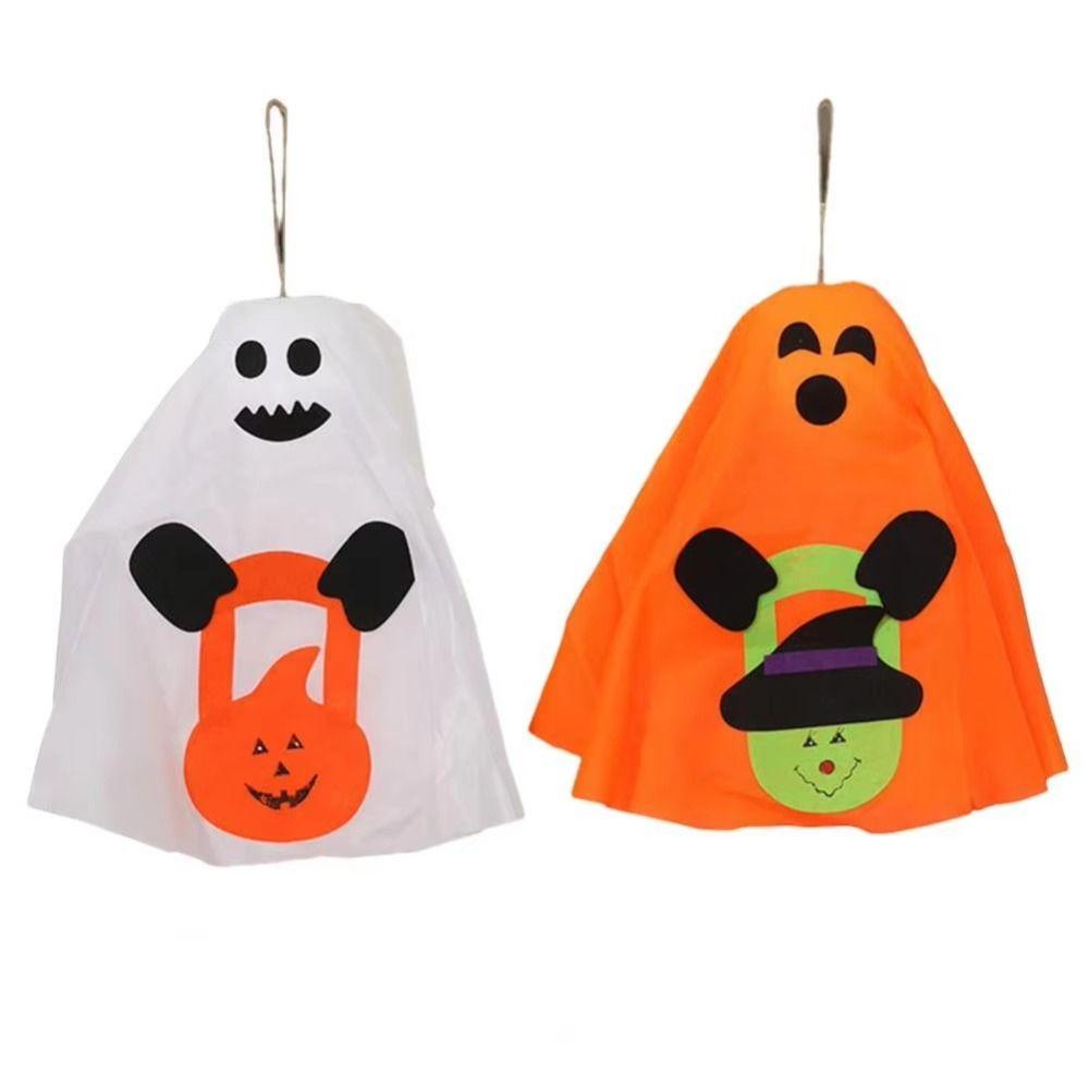 2pcs Creative Halloween Pendant Cute Ghost Ornament Ghost-shaped Hanging  Activity Decoration Props