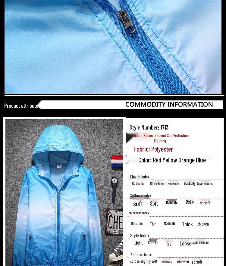 Quick-Drying Gradient Breathable Skin Suit for Couples & Kids – Fishing Clothes with Logo Print