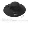 Solar Fan Hat with Dual Rechargeable Fans Design Wear-Resistant Sun Protection