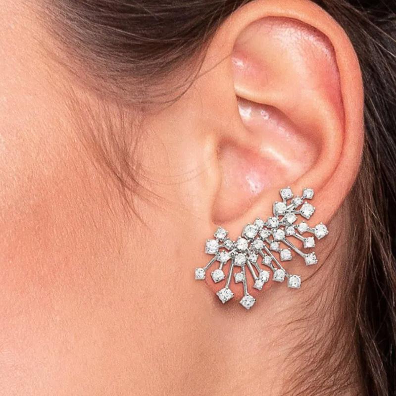 Shinning Cubic Zirconia Earrings Female Fashion Luxury Accessories Delicate Jewelry For Wedding Party