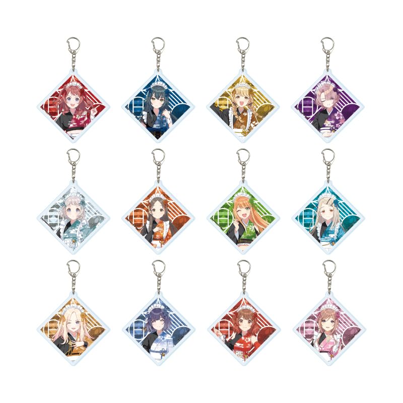 Gakuen Idolmaster 05 Японская горничная. [Оригинальная иллюстрация] Полный набор акриловых брелоков (Коробка 12)