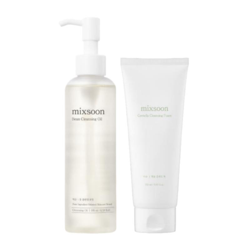 MIXSOON Double Step Cleansing Special Set (Bean Cleansing Oil 195ml + Centella Cleansing Foam 150ml)