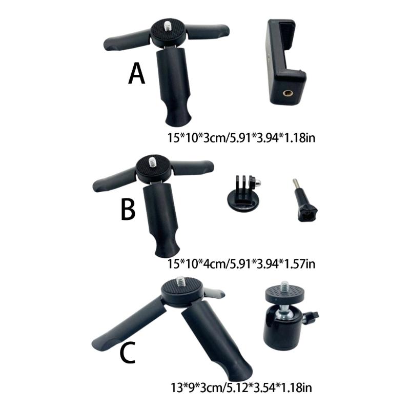 Lightweight Tripod Phone Mount For Camera And Smartphone With Universal 1/4Inch Screw Hole Secure Slip Proof Design