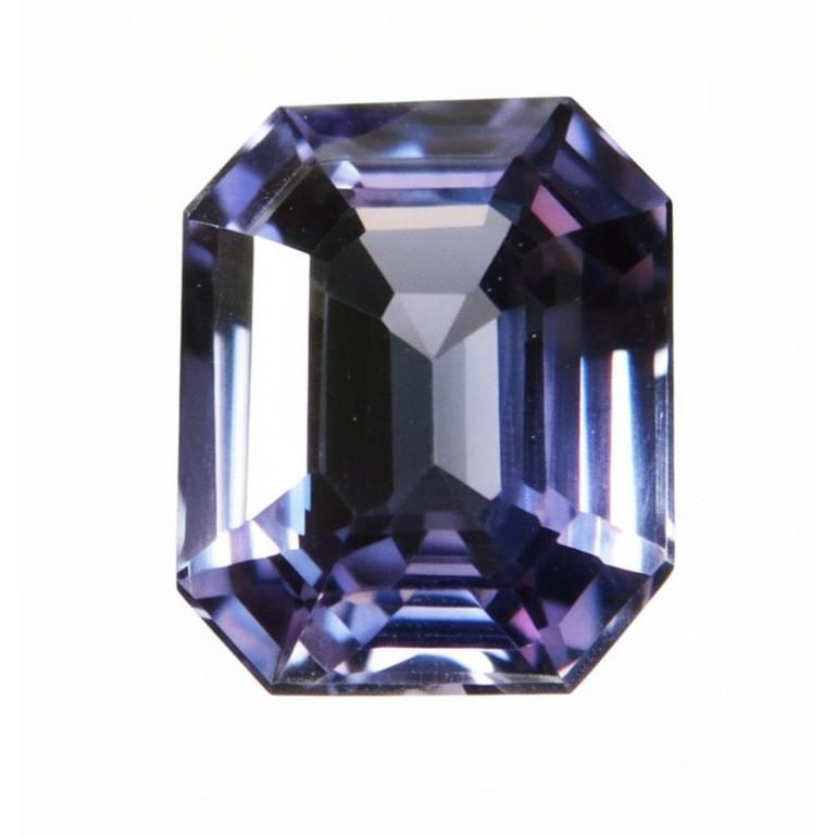 Natural Color-Change Alexandrite Loose Gemstone 10.00 Ct Emerald Shape for Jewelry Making and Crafts