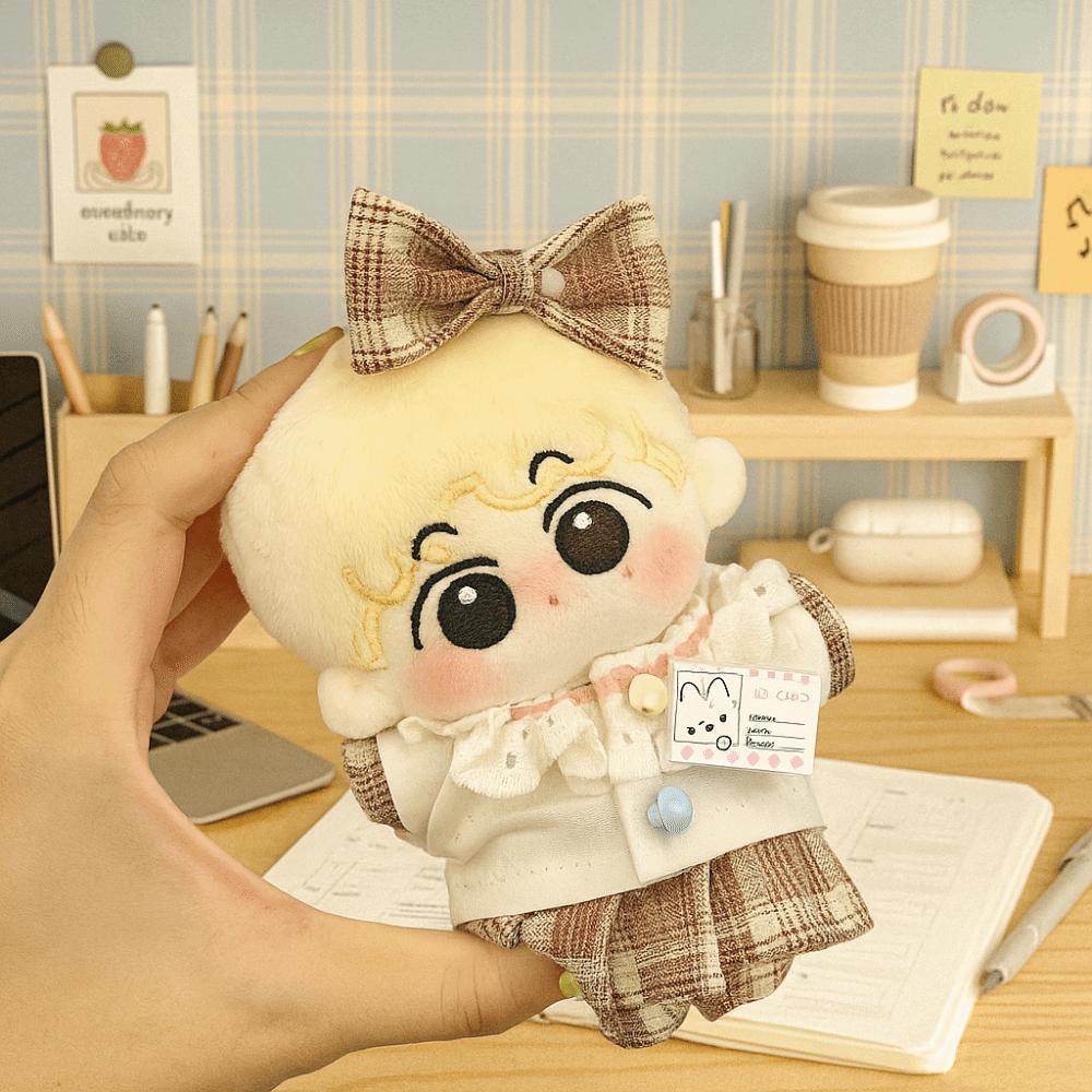 For 10CM Doll Cotton Doll Rompers Cartoon Design Mini Doll Clothes Plush Doll Outfit  Role Play