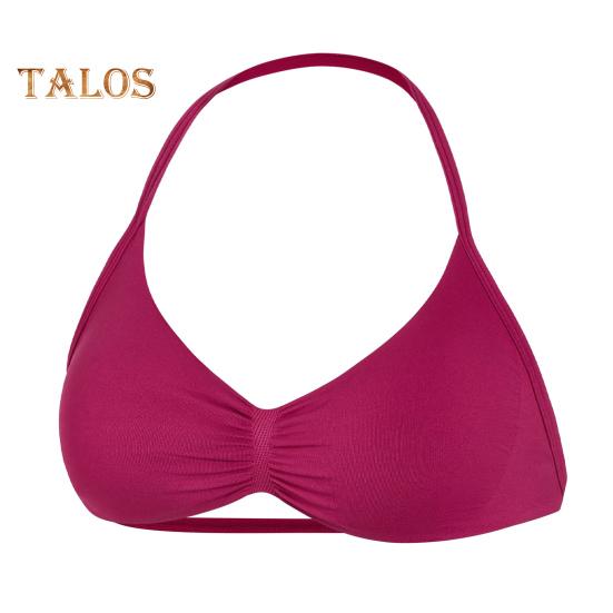 

Женский спортивный бюстгальтер с открытой спиной, беспроводной, для фитнеса и йоги, влагоотводящий, с высокой эластичностью, средней поддержкой, без косточек, для тренировок в спортзале, укороченный топ S пурпурно красный