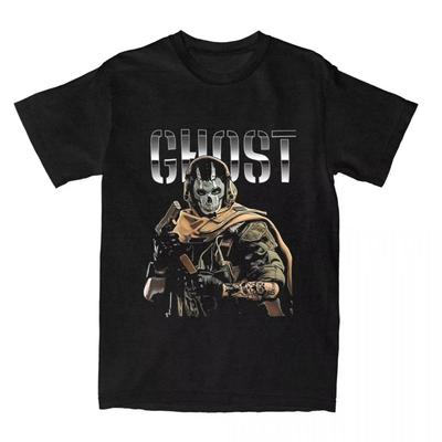 Koszulka Call of Duty Ghost MW2 Męska i damska koszulka z okrągłym dekoltem i krótkim rękawem Modna odzież uliczna, swobodna, bawełniana, letnia, oversize'owa