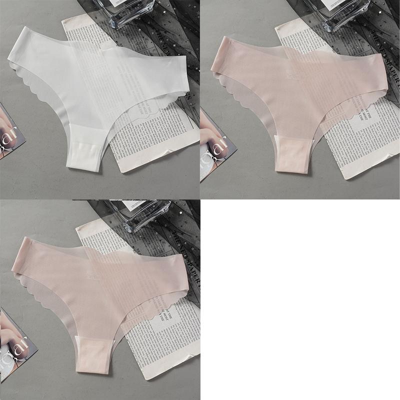 

1/3/4 шт. Жіночі сексуальні прозорі трусики з низькою посадкою, безшовна однотонна дихаюча швидкосохнуча білизна XL різнокольоровий