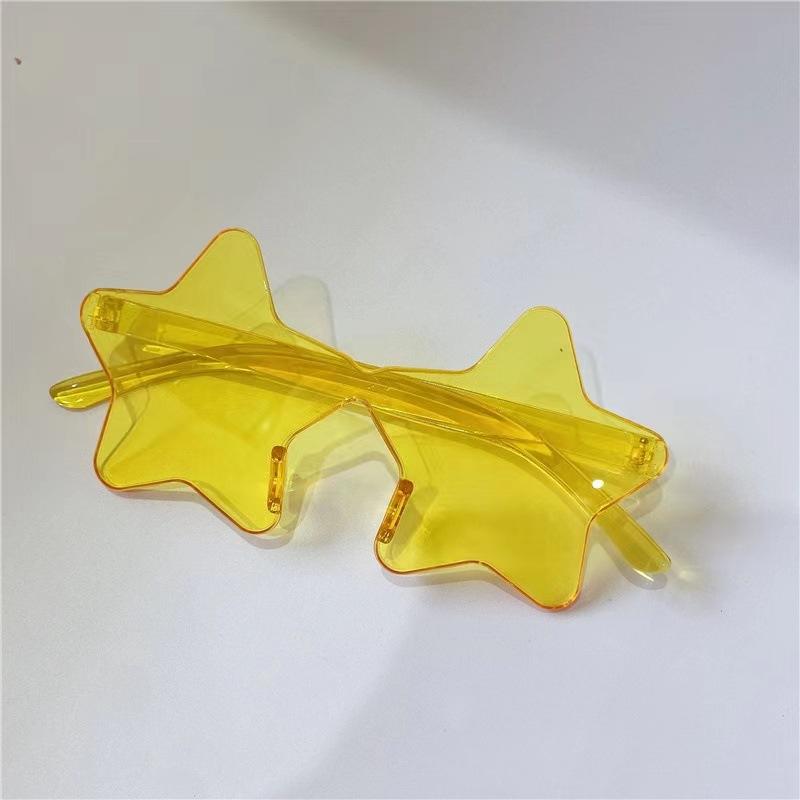 New Borderless Five-Pointed Star Sunglasses Women'S Brand Designer Candy Color Sun Glasses Men'S Outdoor Hip-Hop Eyewear Uv400