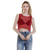 Lockeres Oberteil mit Cut-Out Kurze Weste Crop Top Neue Mode Basic Oberteile Sommerkleidung