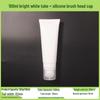 50/80/100ml White PE Soft Tube with Silicone Brush Head for Skincare Facial Cleanser