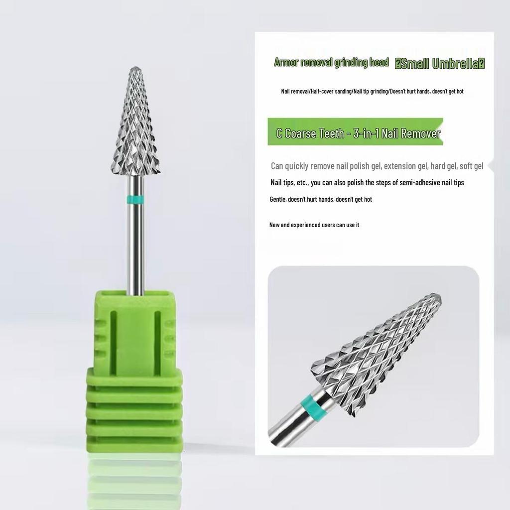 Stainless Steel Nail Art Gel Remover Umbrella Grinding Head