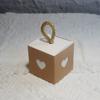 WTEMPO 20PCS 5.5*5.5*5.5CM Heart Shaped Hollow-out Kraft Paper Boxes Retro Cube Small Gift Packaging Boxes