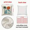 Minimalist Boho Pillow Covers, Mid-Century Modern Figure Plant Art Decorative Throw Pillow Cases, Neutral Home Decor No Insert