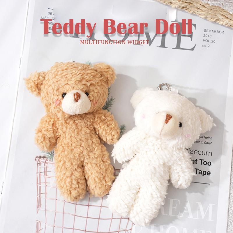 13cm Blush Bear Peluche Portachiavi Carino Orsetto di Peluche Animale Peluche Bambole di Peluche Zaino Accessori Portachiavi Ciondolo Regalo