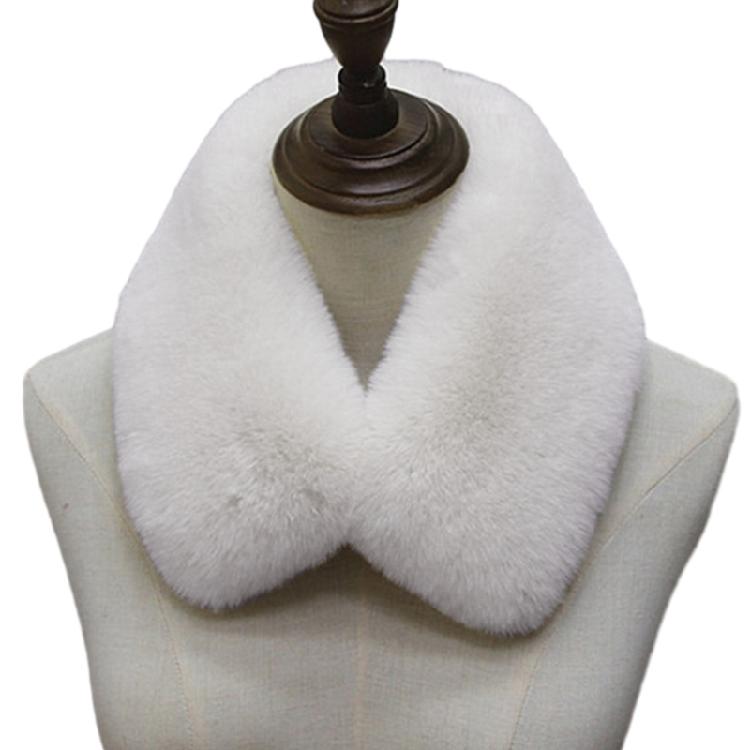 Women Furry Collar Wrap Neck Warmer Scarf Detachable Fake Collar Coat Accessory