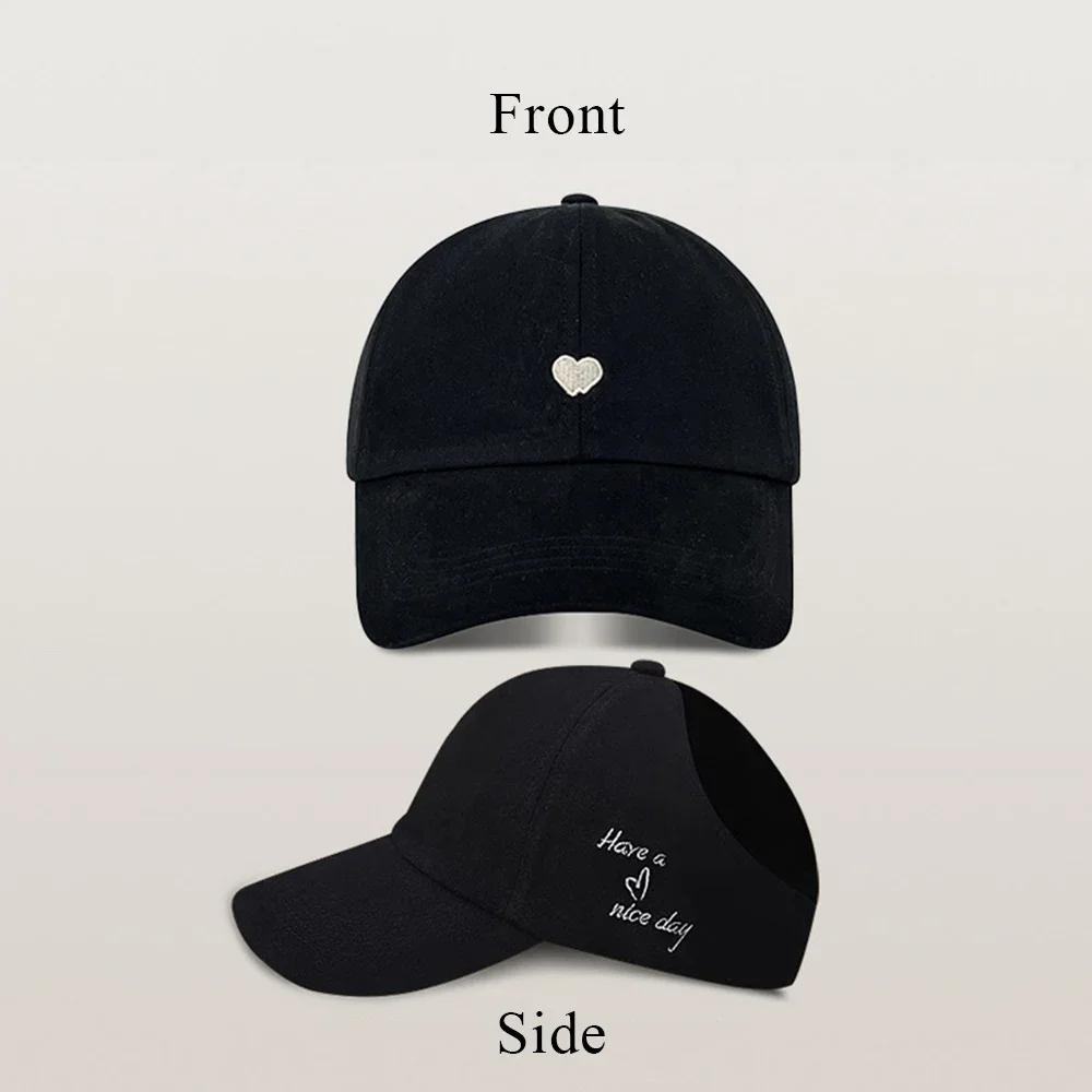 

Summer Women s Ponytail Baseball Caps Cross Messy Bun Snapback Hat Embroidery Love Heart Sun Hat Beach Outdoor Cap Hats