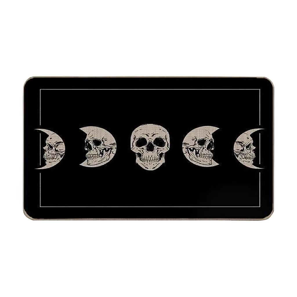 Halloween Print Carpet Cute Ghost Skull Non-slip Welcome Entrance Carpet Kitchen Bedroom Living Room Carpet Decoration