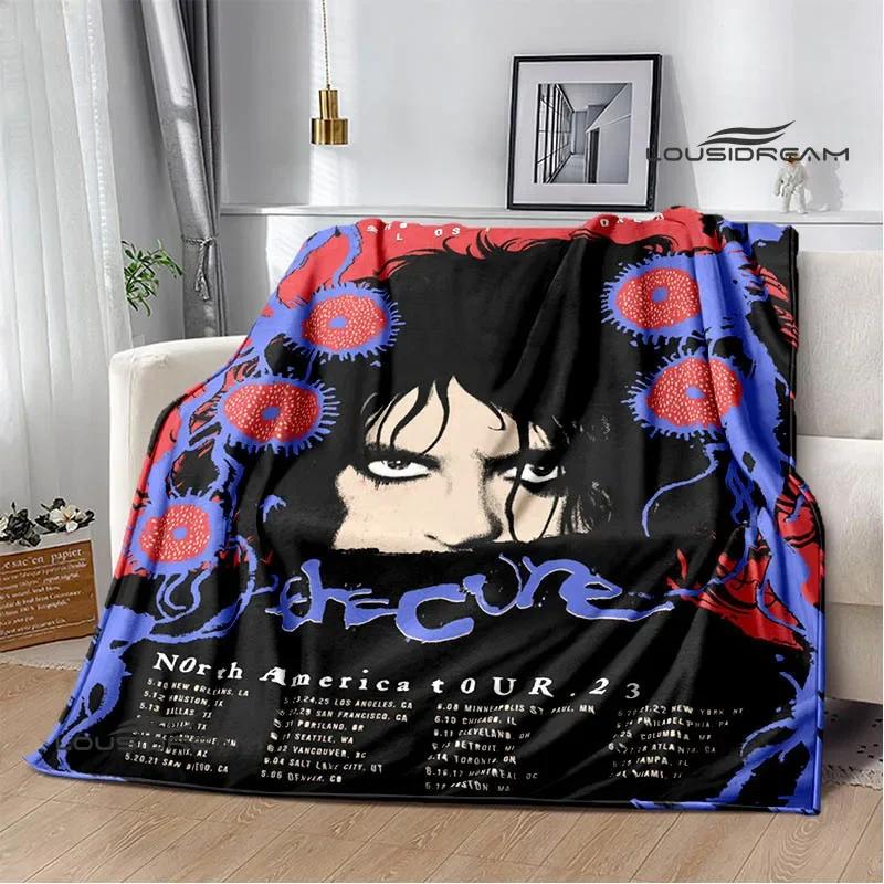 Rock band The cure Printed blankets picnic blanket Warm Flannel blankets Soft and comfortable blanket bed linings Birthday Gift