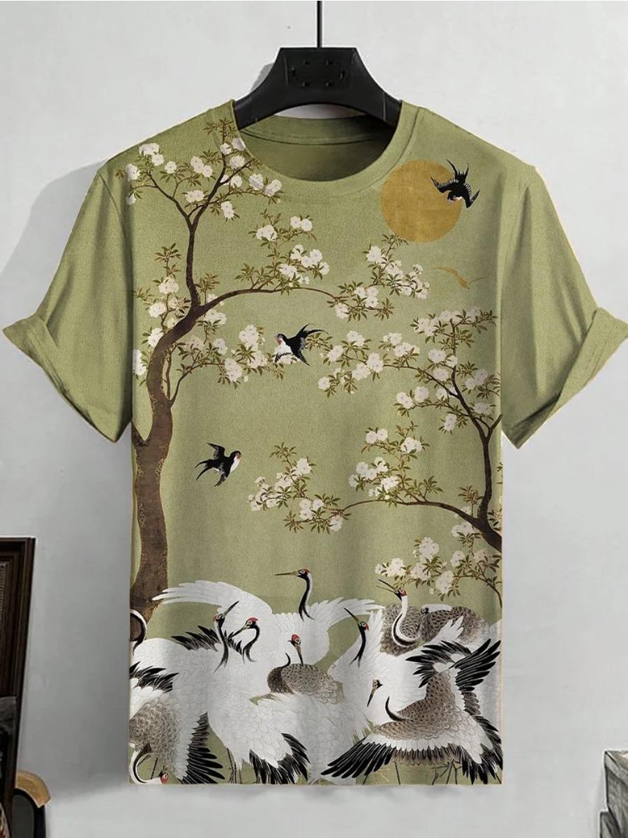 Ukiyo-e 3D Print T-Shirts Men s Summer Casual O-Neck Short Sleeve T Shirt Oversized Tees Harajuku Y2K Tops Men Clothing S