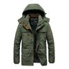 New Autumn and Winter Men's Warm Cotton Jacket with Plush and Thickened Medium Length  New Outdoor Casual Charging Jacket