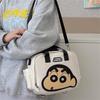Cartoon Cute Crayon Shin-Chan Backpack Large Capacity Canvas Handbag Portable Shoulder Crossbody Bag Multifunctional Storage Bag