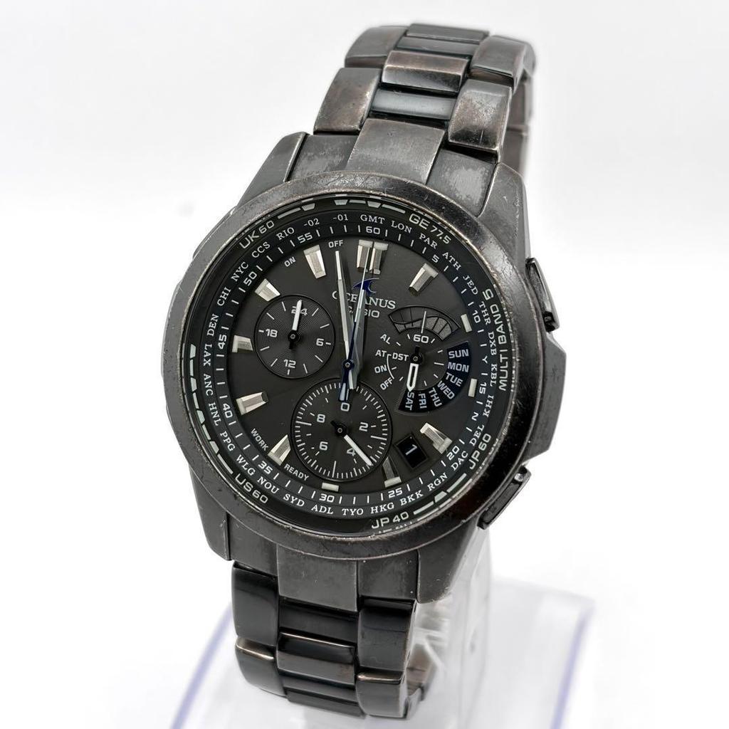Used Operating Casio Oceanus OCW-M700 Radio Solar Titanium Condition Considered
