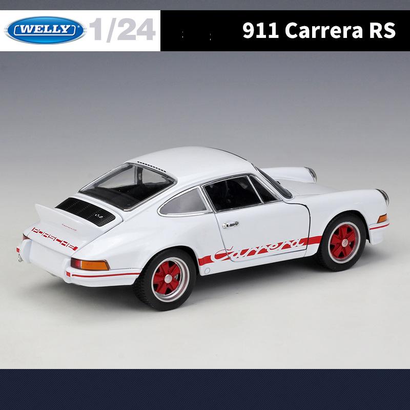 Welly 1/24 Porsche 911 Carrera RS 1973 Alloy Car Diecasts & Toy Vehicles Car Model Miniature Scale Model Car Toy for Children