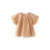 Minibala Girls' Polka Dot Puff Sleeve Top