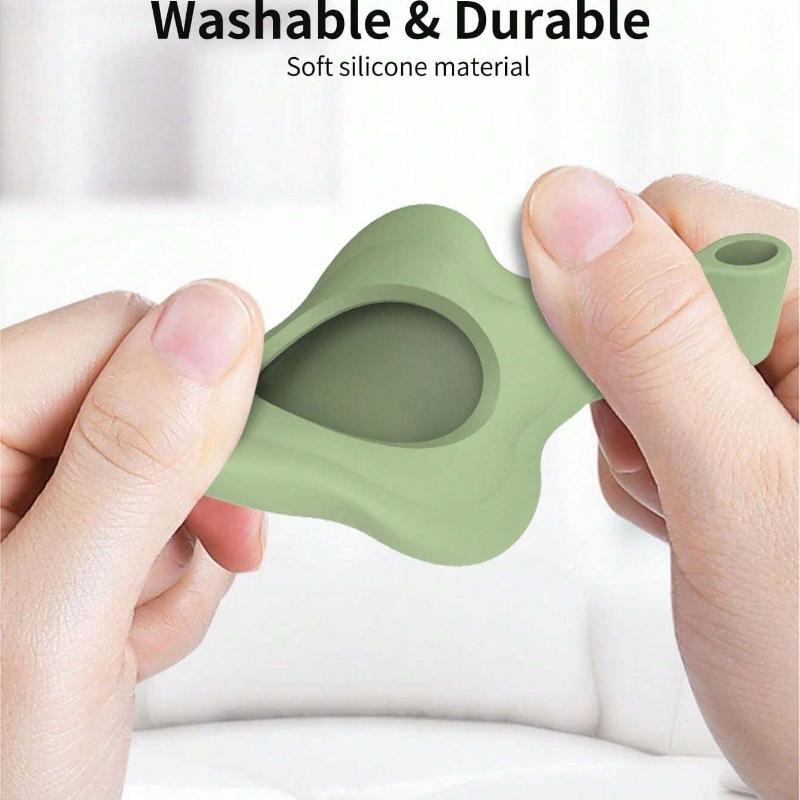 Flower Shaped Silicone Protective Case Compatible With Apple Airtag Tracker Anti-Lost Device For Dogs,Cats And Other Pets(Airtag Not Included)--Pink