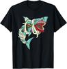 Shark Zombie Shirt Creepy Zombie Halloween Costume Mummy T-Shirt